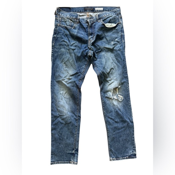 Aeropostale Women’s Skinny Jeans 32x30 – Distressed Ripped Blue Denim – Y2K Grun - Picture 1 of 11